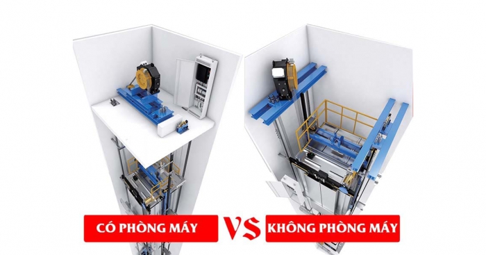 Nên lựa chọn thang máy CÓ PHÒNG MÁY hay KHÔNG PHÒNG MÁY?